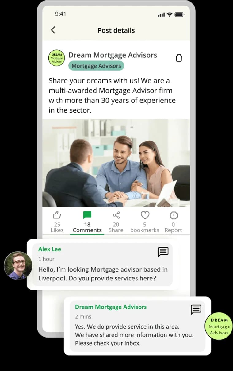 Instant lead conversion for service providers