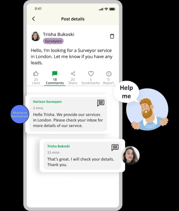 Community answers section