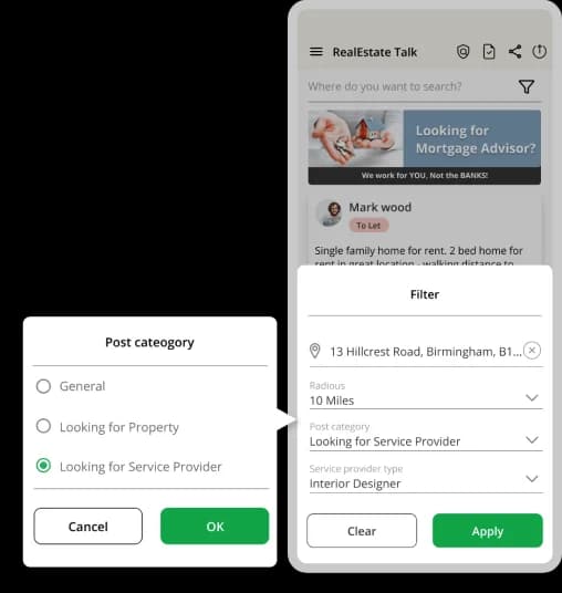 Find local experts section