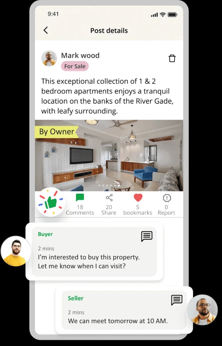 Secure in-app messaging interface